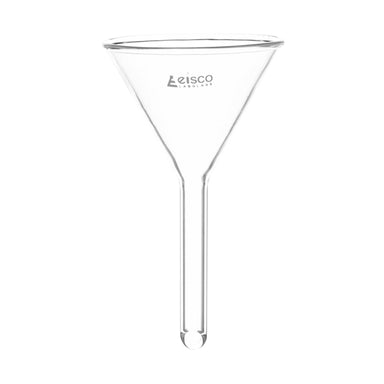 Filter Funnel, 55mm - 60º Angle - Plain Stem, 8mm - Borosilicate Glass - Eisco Labs - eiscoindustrial