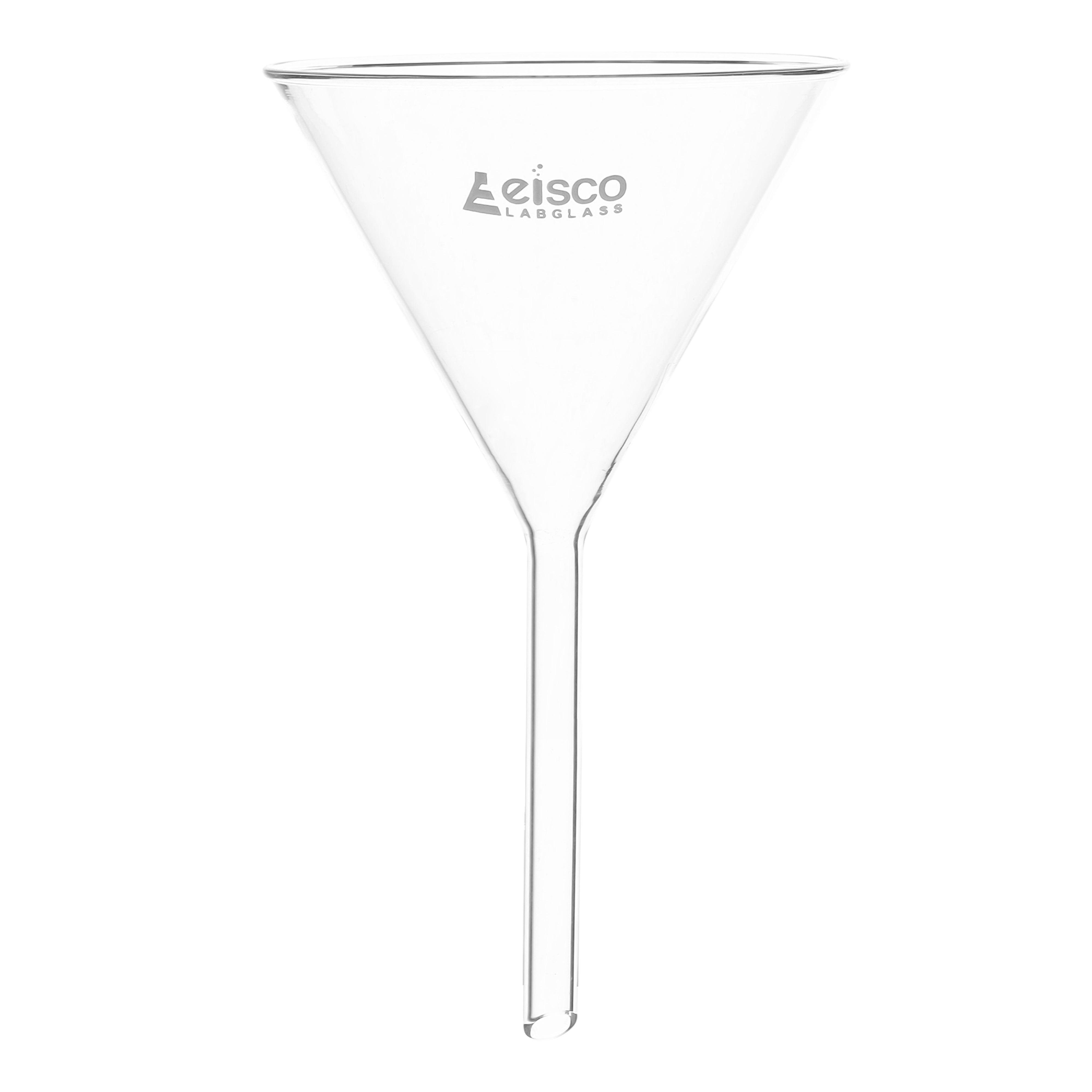 Filter Funnel, 85mm - 60º Angle - Plain Stem, 9mm - Borosilicate Glass - Eisco Labs - eiscoindustrial