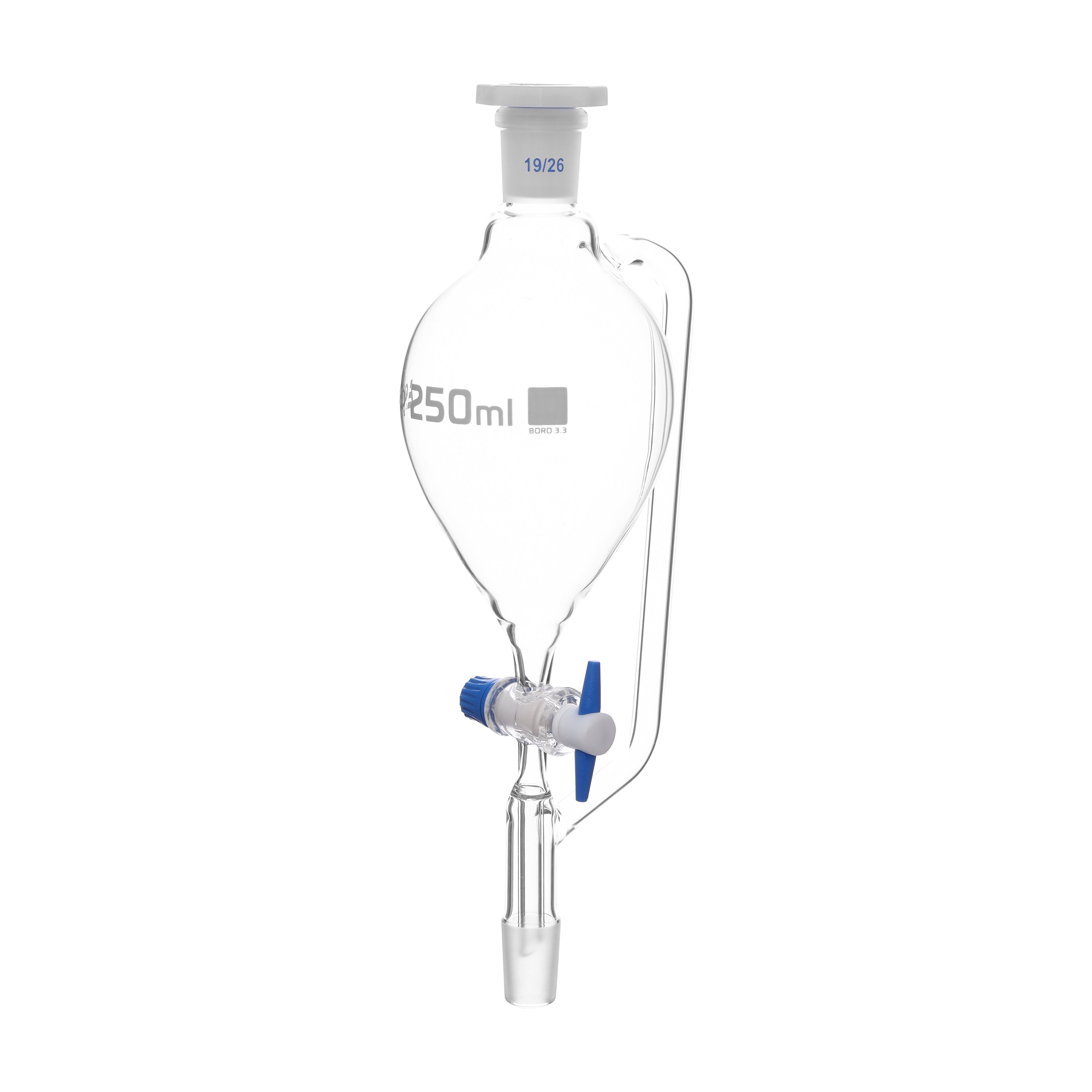 Funnel Separating -Pear Shaped, Pressure Equalising PTFE Key Stopcock 1000 ml Scoket/Cone Size 29/32 - eiscoindustrial