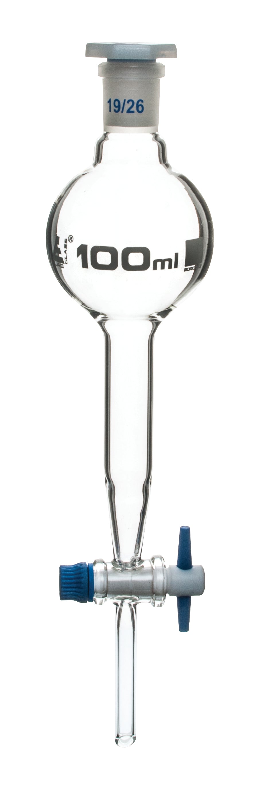 Funnel Separating - Gilson, cap. 1000ml, Socket size 29/32, borosilicate glass with PTFE key stopcock - eiscoindustrial