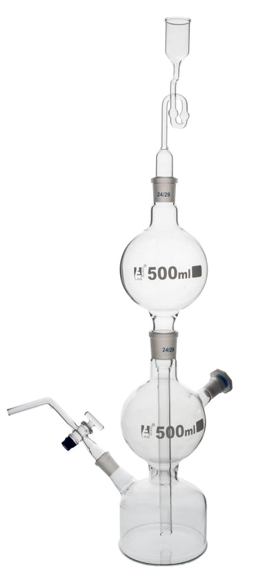 Gas Generator Kipp's 500ml, borosilicate glass - eiscoindustrial