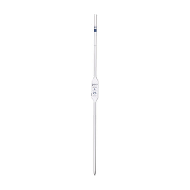 Pipette class 'A' 25ml, Borosilicate glass, Blue Printing bulb form, Blue - eiscoindustrial