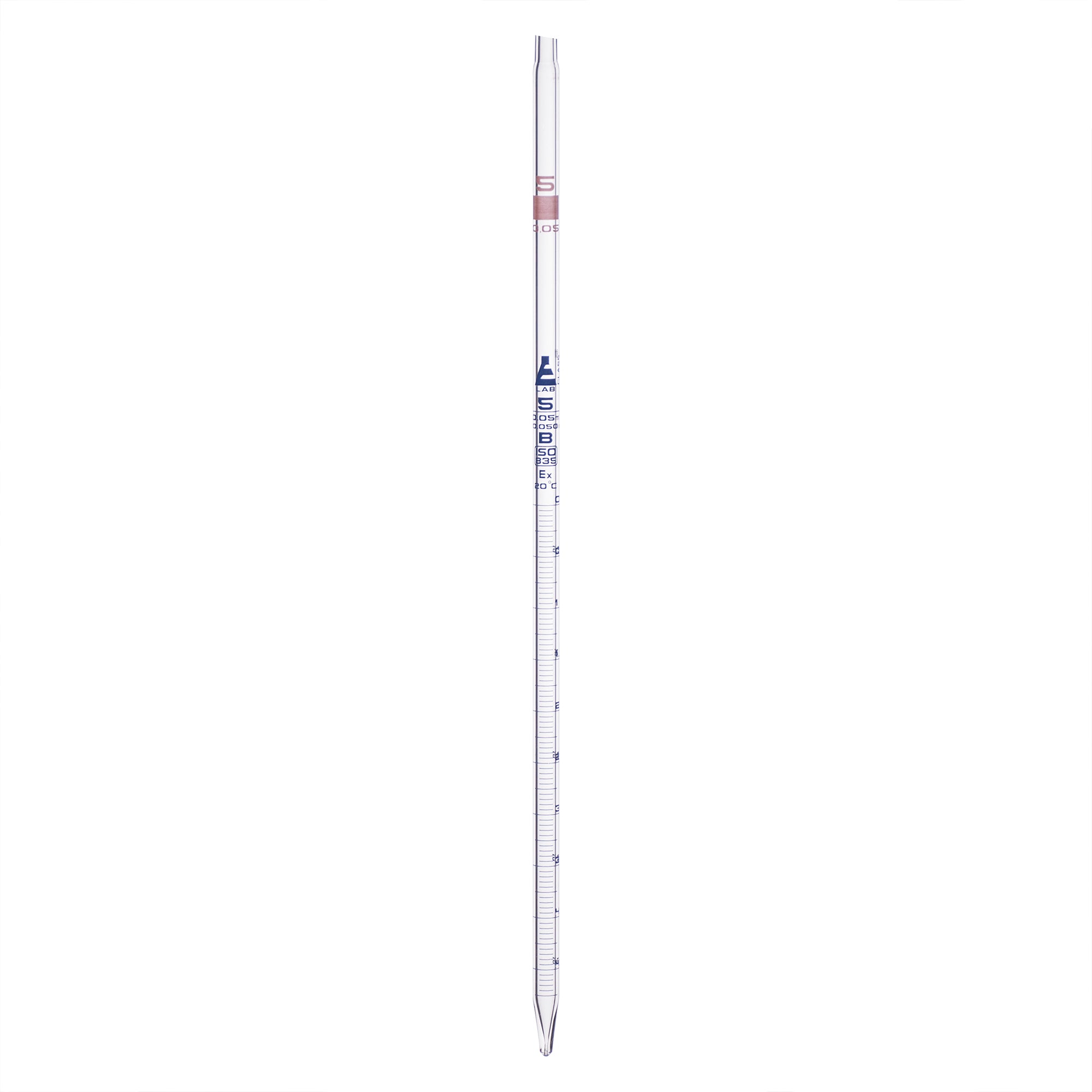 Pipette Serological class 'B' 5.0ml, Red, Blue Printing - eiscoindustrial