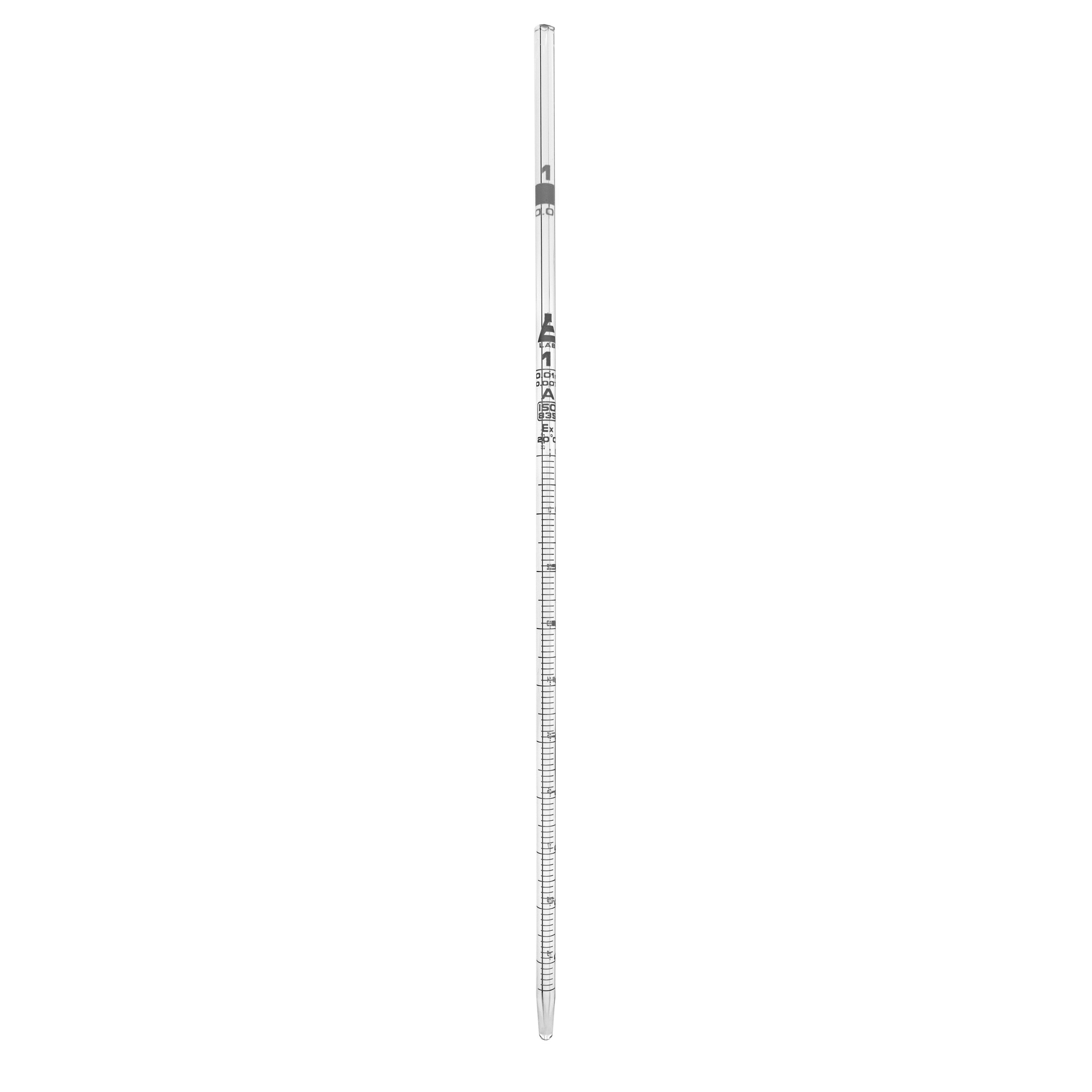 Pipette Serological class 'A' 1.0ml, Yellow, White Printing - eiscoindustrial