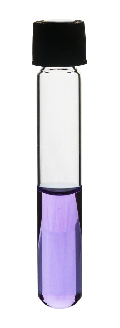 Test Tube, cap. 5ml, 75x16mm, plain with bakelite screw cap & rubber liner - eiscoindustrial