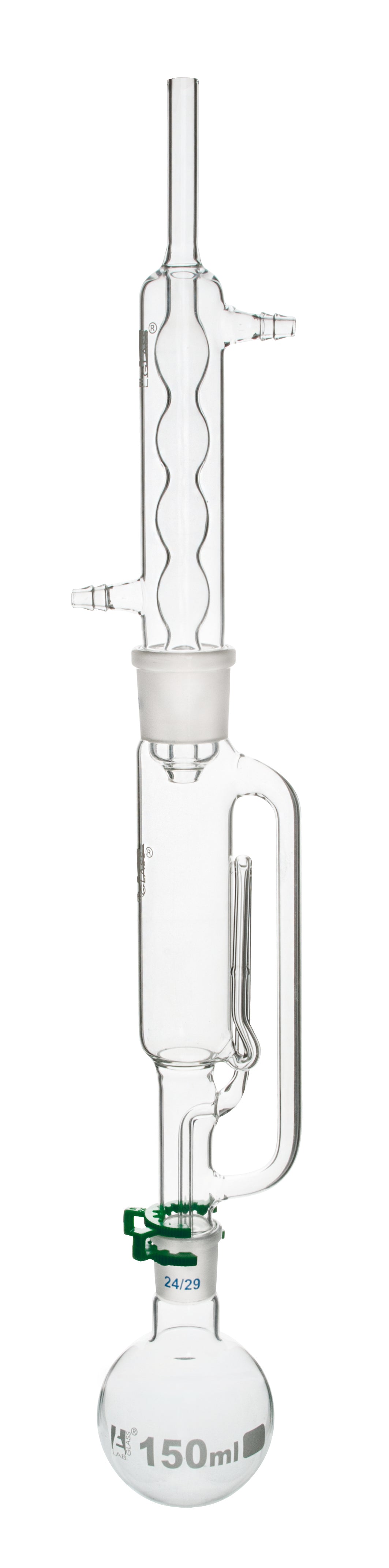 Soxhlet Extraction Apparatus, cap. 60ml, Flask size 150ml. - eiscoindustrial