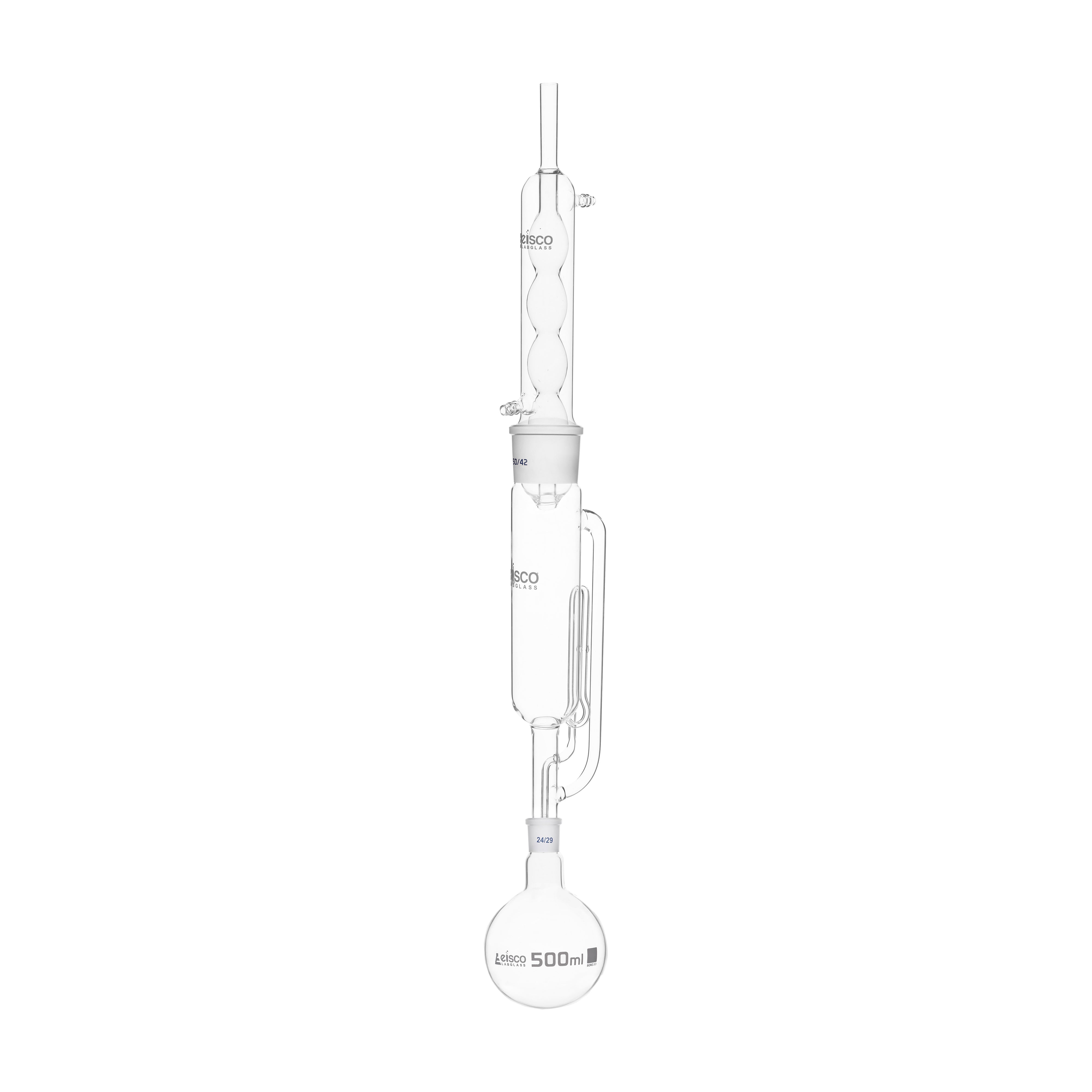 Soxhlet Extraction Apparatus, cap. 400ml, Flask size 1000ml. - eiscoindustrial