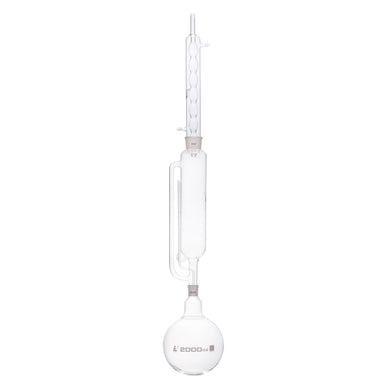 Soxhlet Extraction Apparatus, cap. 600ml, Flask size 2000ml. - eiscoindustrial