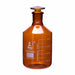 Reagent Bottle  Amber Graduated with solid glass stopper cap. 500ml 24/29 - eiscoindustrial