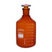 Reagent Bottle Amber Graduated with solid glass stopper cap. 29/32 1000 ML - eiscoindustrial