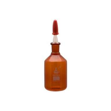 Dropping Bottle with interchangeable glass stopper , amber 14/23 60 ML - eiscoindustrial