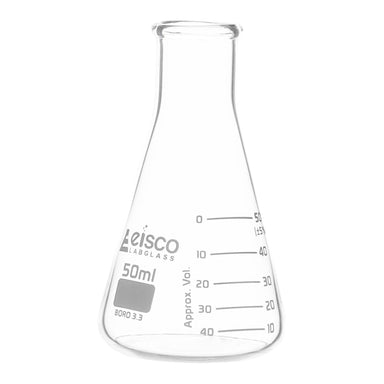 Flasks - Conical Erlenmeyer with Narrow Neck, ASTM Dual Scale 25ml - eiscoindustrial