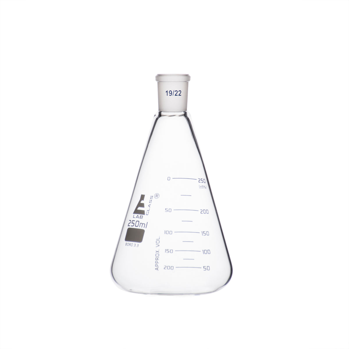 Flasks Conical Erlenmeyer with Narrow Neck and Interchangeable Joint