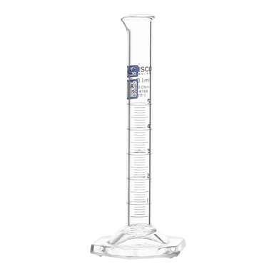 Graduated Cylinders - Glass, Class-A With Hexagonal Base, QR coded, 5ml - eiscoindustrial