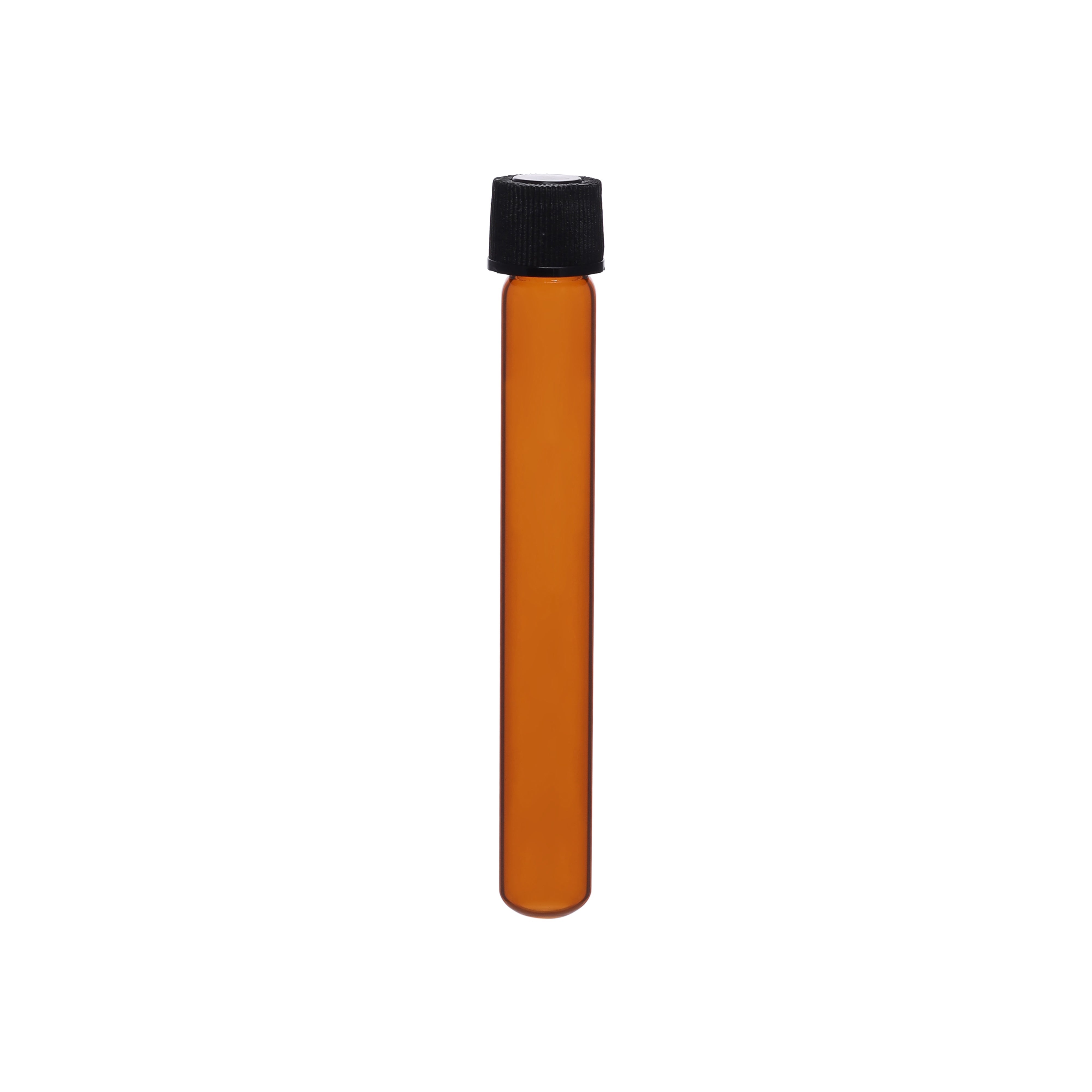 Test Tubes - Round Bottom Amber with screw Cap, fully Autoclavable, 6ml, 16x75. - eiscoindustrial