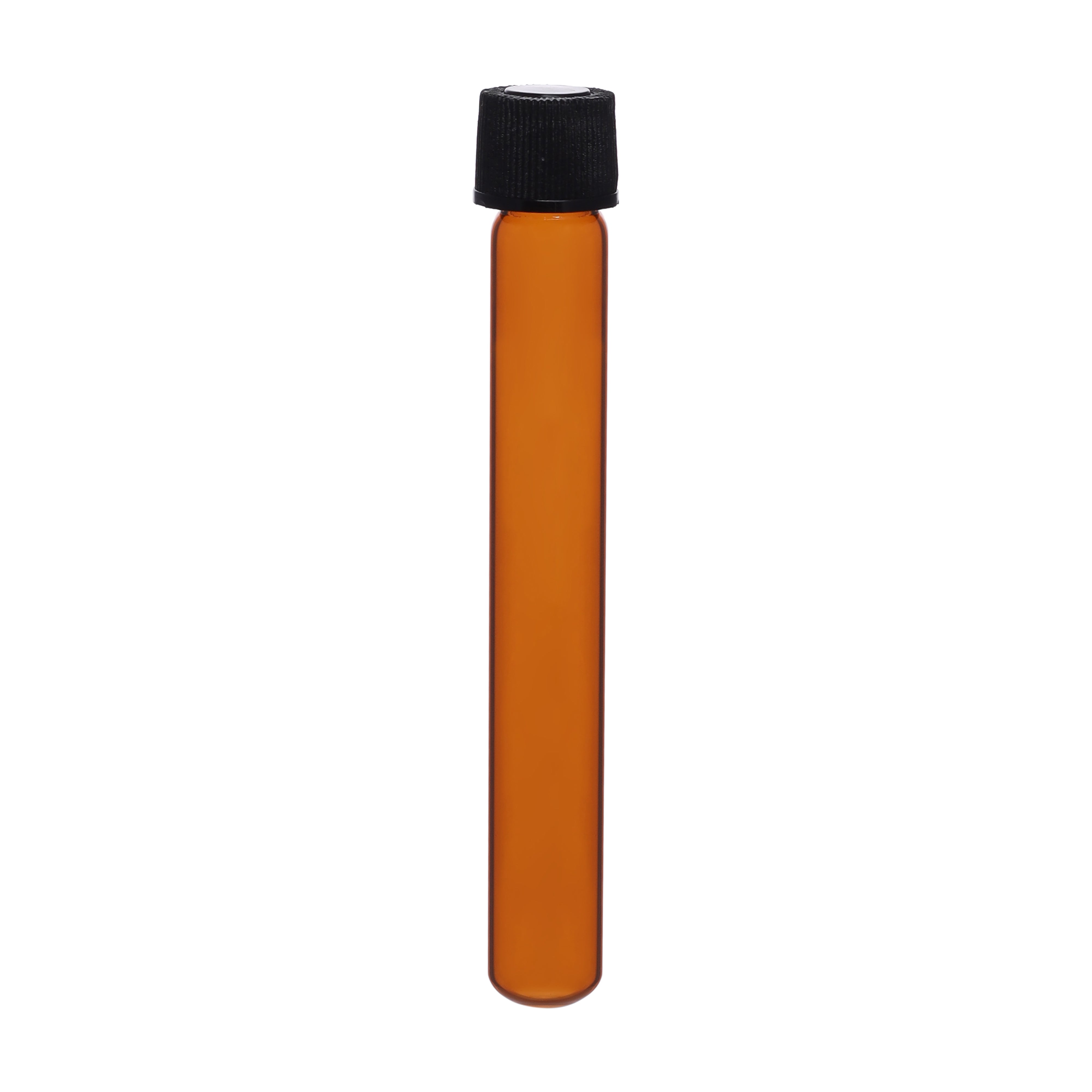 Test Tubes - Round Bottom Amber with screw Cap, fully Autoclavable, 20ml, 16x150. - eiscoindustrial