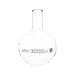 Flask Boiling 3000ml, round bottom, narrow neck, borosilicate glass - eiscoindustrial