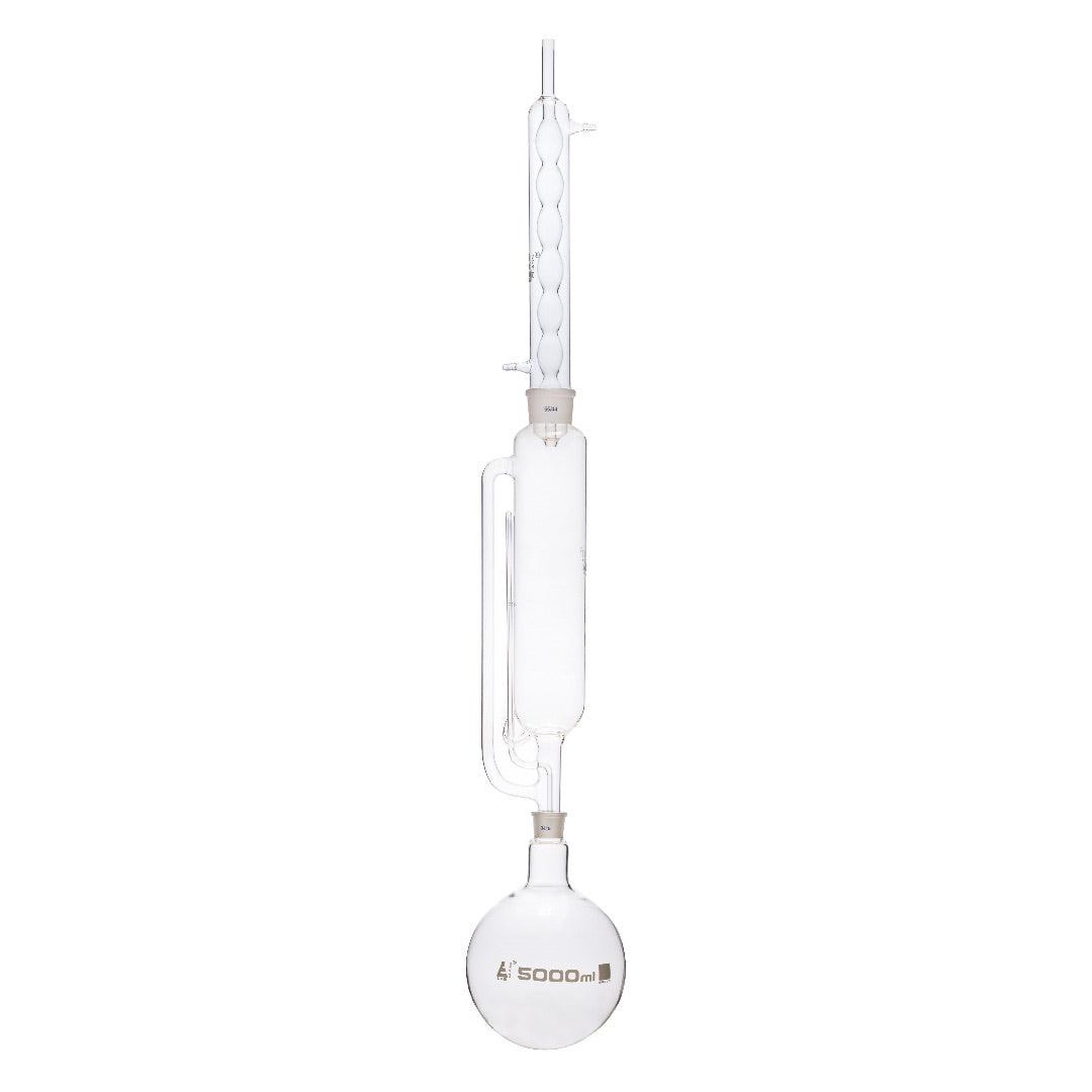 Soxhlet Extraction Apparatus, cap. 2000ml, Flask size 5000ml. - eiscoindustrial