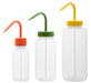 Wash Bottles (LDPE)Premium, wide neck,colored top,500 ml - eiscoindustrial