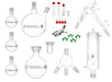 Short Distillation Set, Glassware Only, 21 Piece - eiscoindustrial