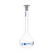 Flask Volumetric class 'A' with polypropylene and Penny Head glass stopper , cap. 5ml, socket size 10/19, individual work certificate, borosilicate glass, Blue Printing, TC - 27C. NABL Certif - eiscoindustrial