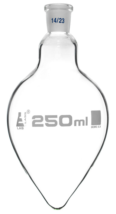 Flasks - Boiling Pear Shape, ASTM,Capacity 25ml,14/20 - eiscoindustrial