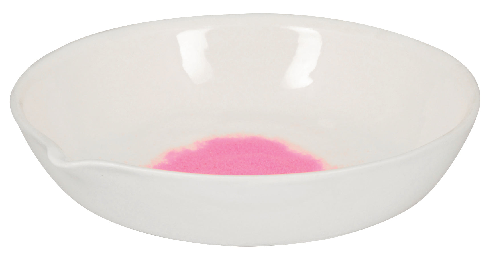 Basin Evaporating, Cap. 100ml, outer dia 100mm, Porcelain, flat form with spout - eiscoindustrial