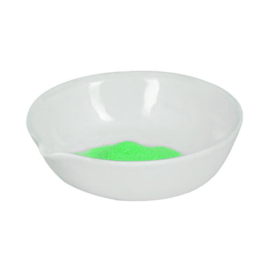 Basin Evaporating, Cap. 200ml, outer dia 120mm, Porcelain, flat form with spout - eiscoindustrial