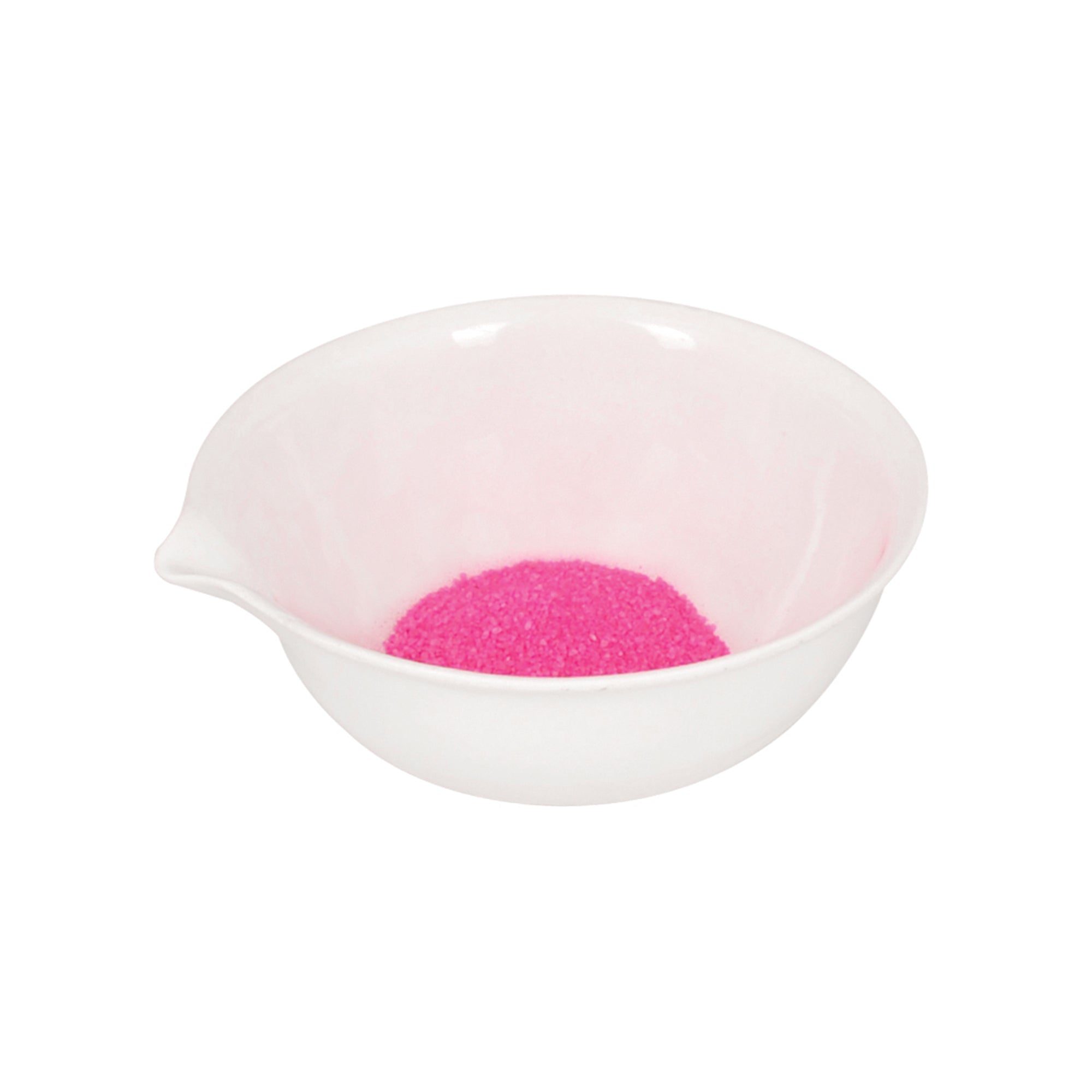 Basin Evaporating, Cap. 70ml, outer dia 75mm, Porcelain, round form with spout - eiscoindustrial