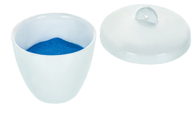 Crucible 50ml., Porcelain with lid, Tall - eiscoindustrial