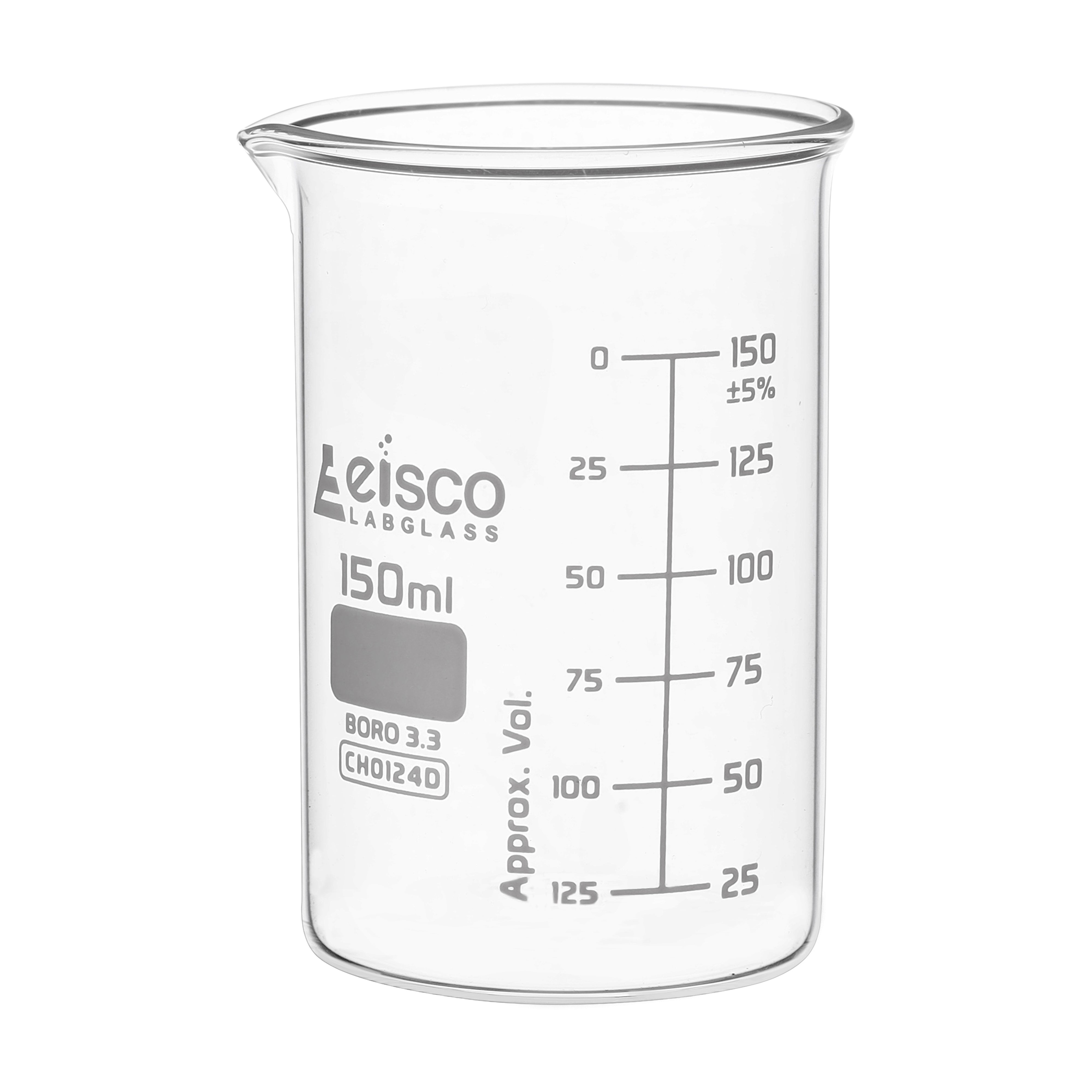 Beakers - Glass - ASTM, Low Form, with spout made of borosilicate glass, graduated 150 ml - eiscoindustrial