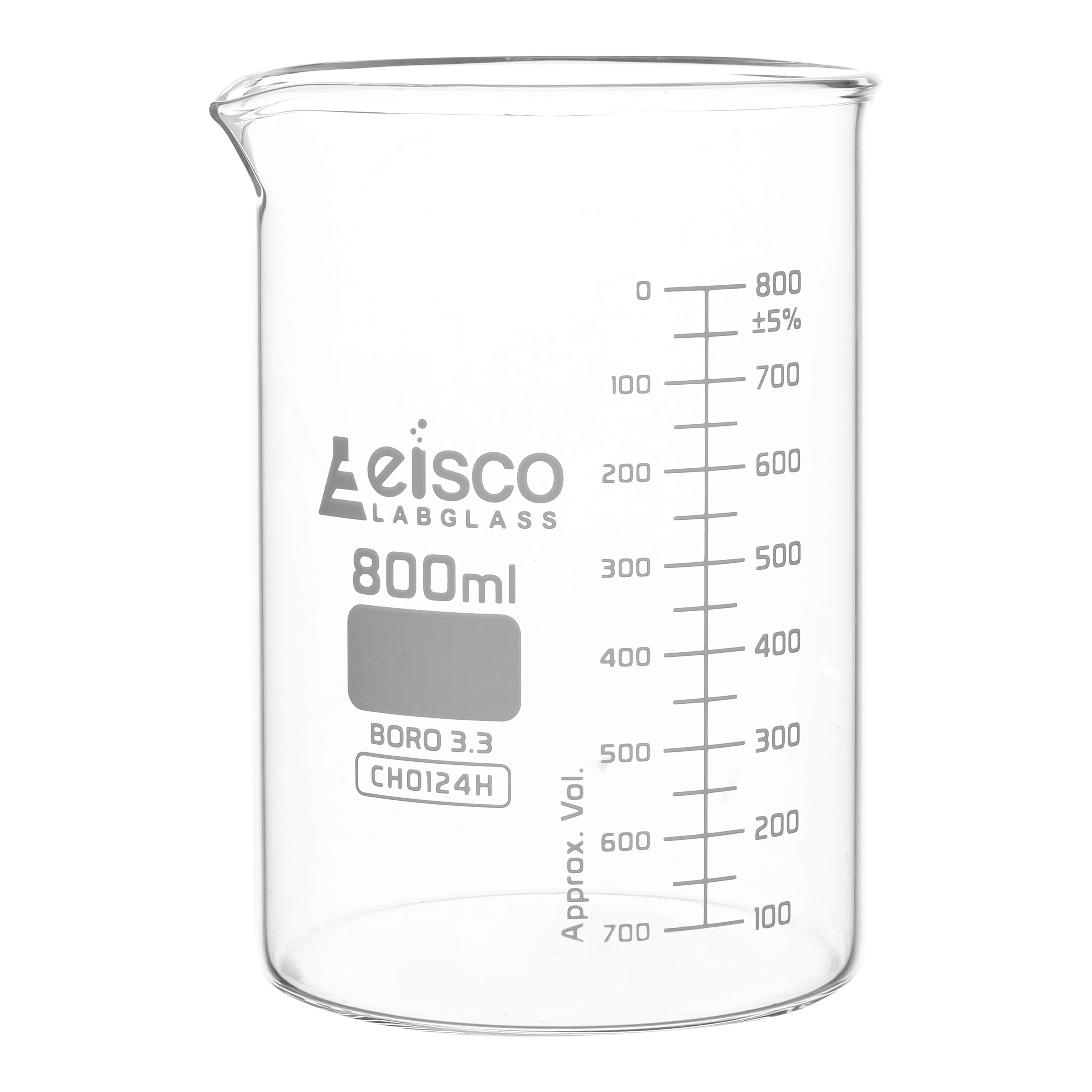 Beakers - Glass - ASTM, Low Form, with spout made of borosilicate glass, graduated 800 ml - eiscoindustrial