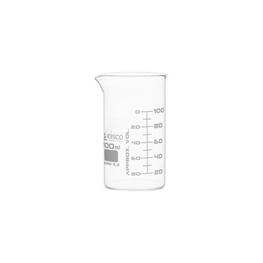 Beakers - Glass - ASTM, Tall Form, with spout made of borosilicate glass, graduated 100 ml - eiscoindustrial