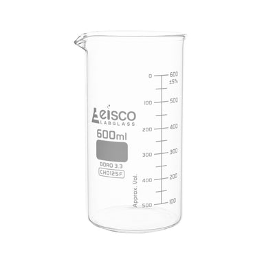 Beakers - Glass - ASTM, Tall Form, with spout made of borosilicate glass, graduated 600 ml - eiscoindustrial