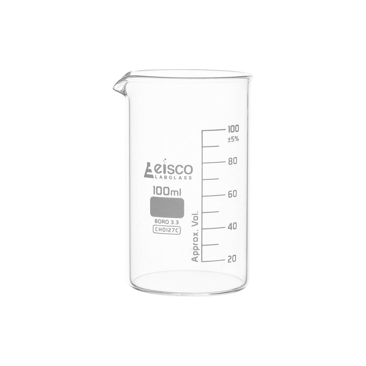 Beaker Tall form, with spout made of borosilicate glass, graduated 100 ...