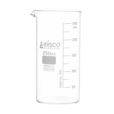 Beaker Tall form, with spout made of borosilicate glass, graduated 250 ml - eiscoindustrial