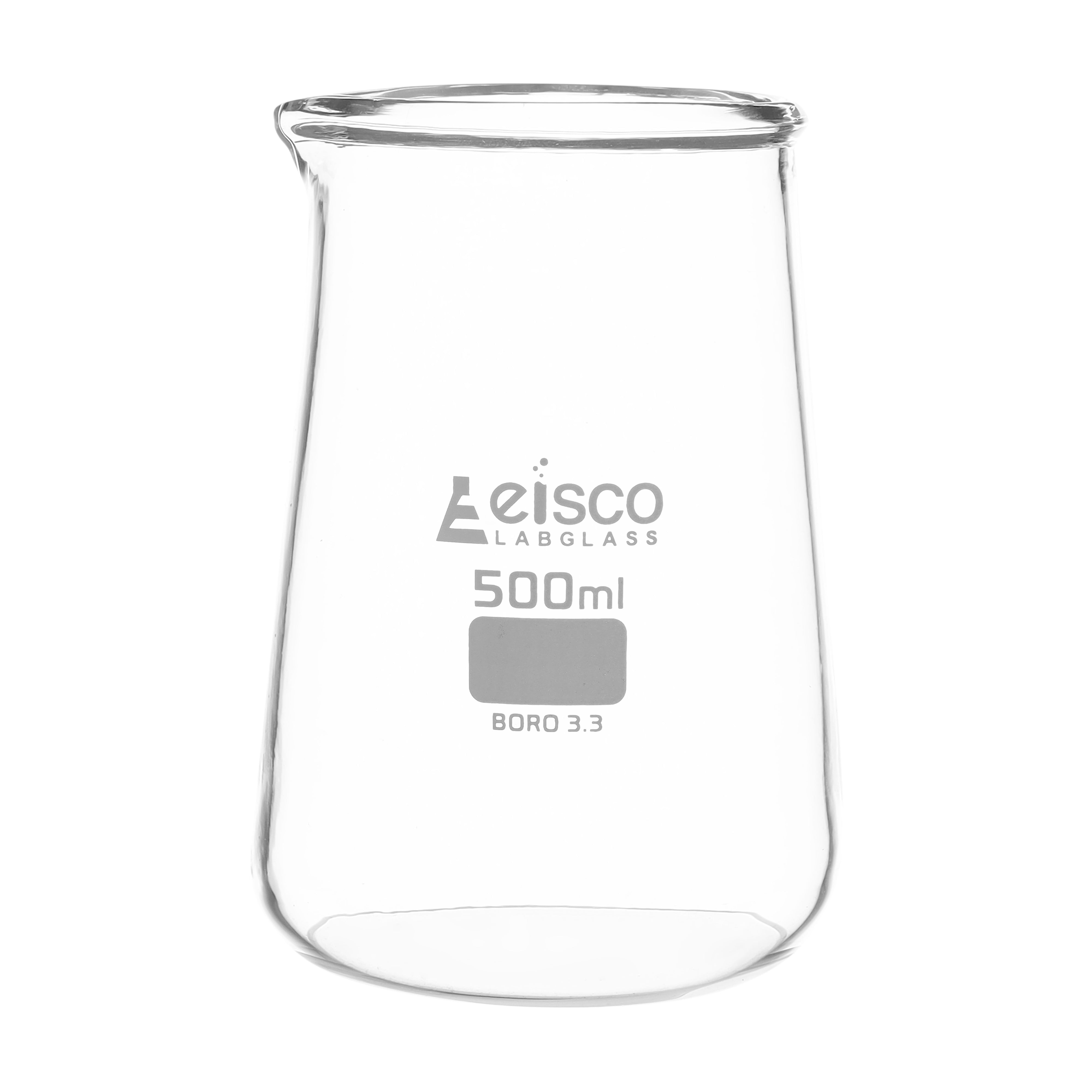 Beaker Glass-Phillip Pattern, Conical form with spout 500 ml - eiscoindustrial