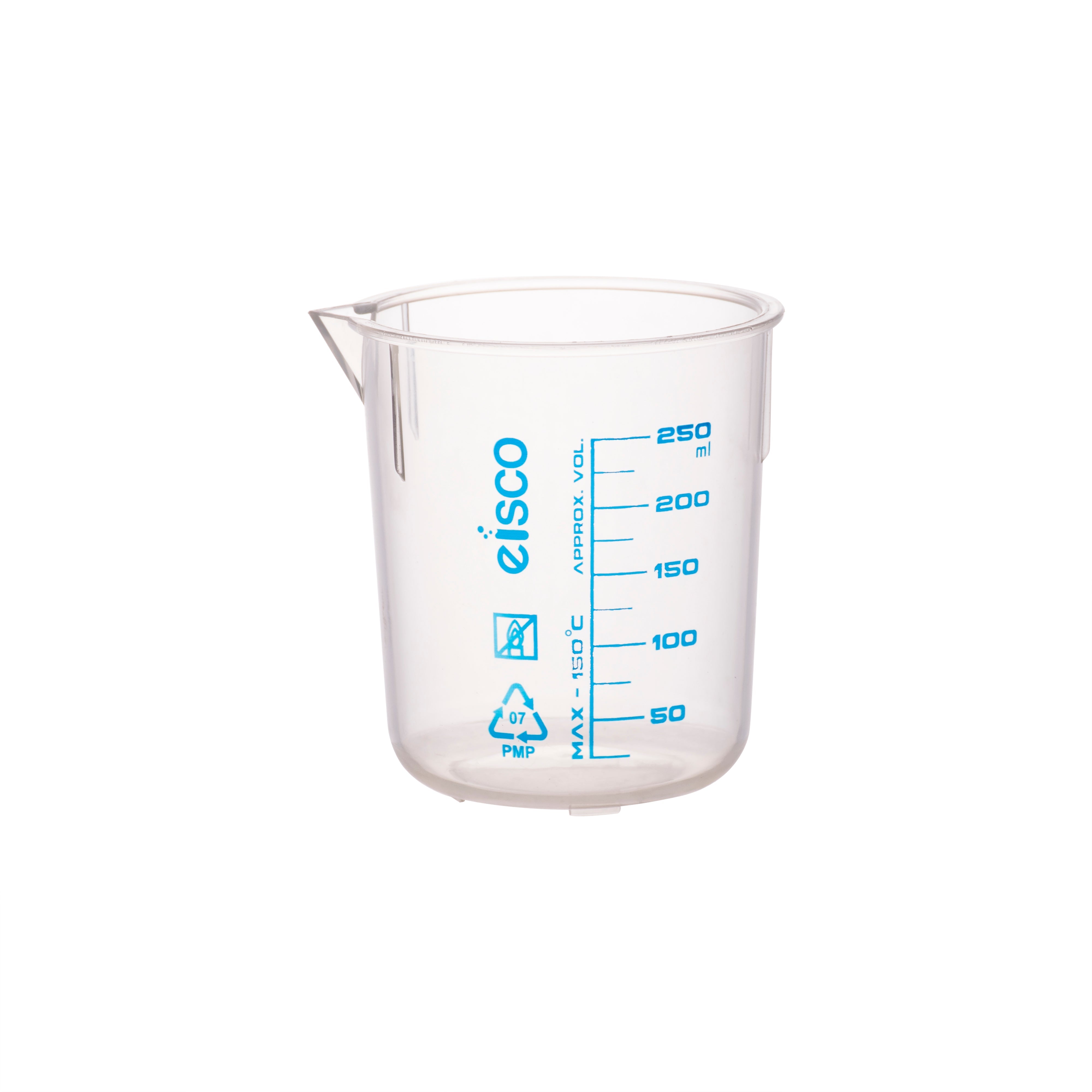 Beaker - TPX, Low form with spout,250 x 25ml. - eiscoindustrial