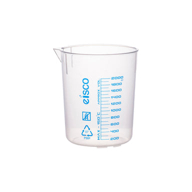 Beaker - TPX, Low form with spout,1000 x 50ml. - eiscoindustrial