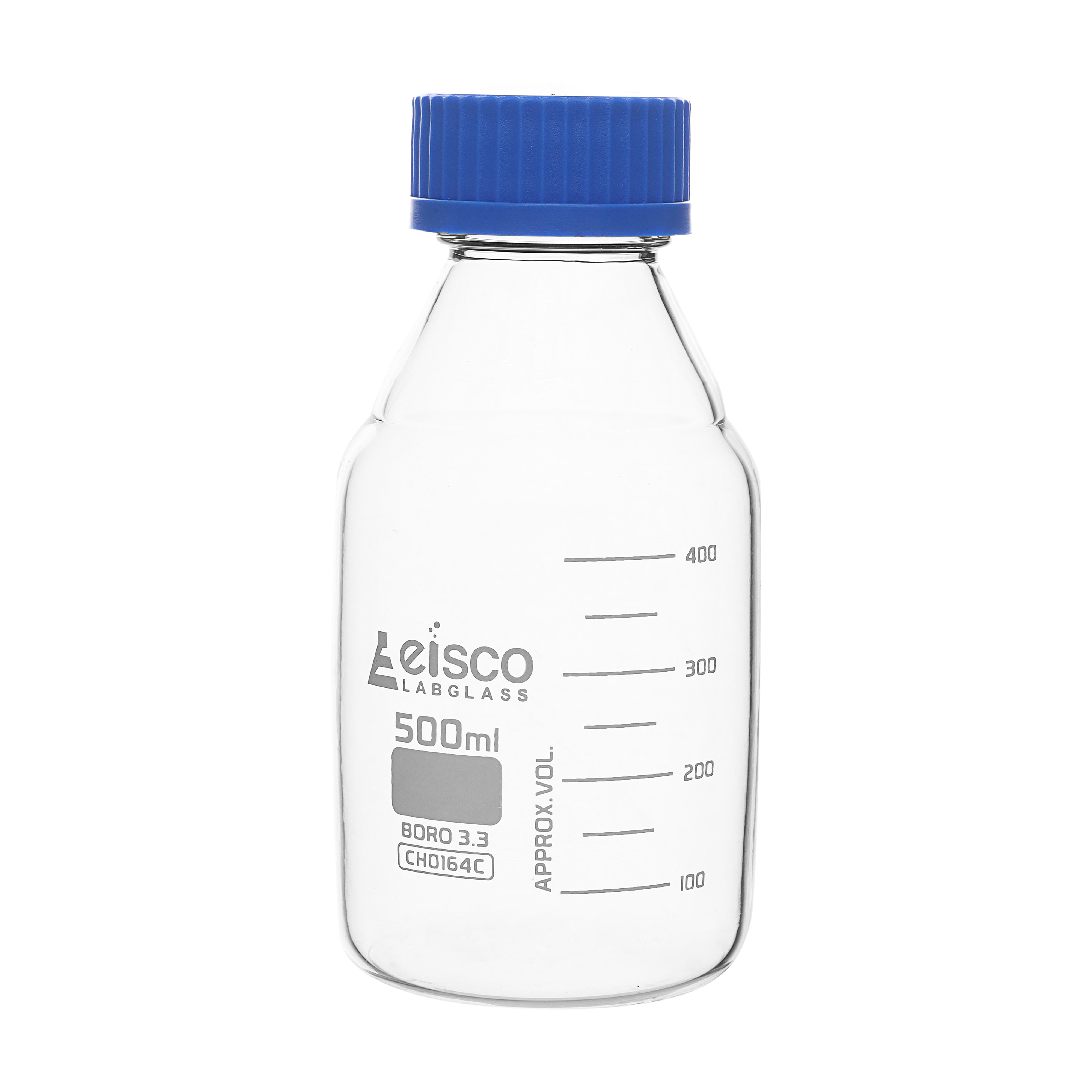 Bottle Reagent graduated, borosilicate glass, with screw cap (GL 45) 500 ML - eiscoindustrial