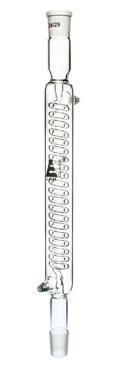 Condenser - Graham, Socket size 24/29 & Cone size 24/29, Effective length 25cm. With Glass Connector - eiscoindustrial