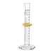 Cylinder Measuring Graduated, cap. 10ml., class 'A', glass hex. base,with protective guard & spout, borosilicate glass, Blue Graduation. As per ASTM E1272 std. - eiscoindustrial