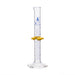 Cylinder Measuring Graduated, cap. 10ml., class 'B', glass hex. base,with protective guard & spout, borosilicate glass, Blue Graduation. As per ASTM E1272 std. - eiscoindustrial