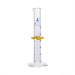 Cylinder Measuring Graduated, cap. 25ml., class 'B', glass hex. base,with protective guard & spout, borosilicate glass, Blue Graduation. As per ASTM E1272 std. - eiscoindustrial