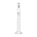 Cylinder Mixing Graduated, cap. 50ml., class 'B', glass hex. base, complete with interchangeable Glass stopper, borosilicate glass, Blue Graduation - eiscoindustrial