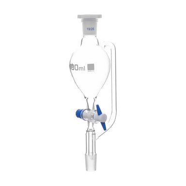 Funnel Separating -Pear Shaped, Pressure Equalising PTFE Key Stopcock 100 ml Scoket/Cone Size 19/26 - eiscoindustrial