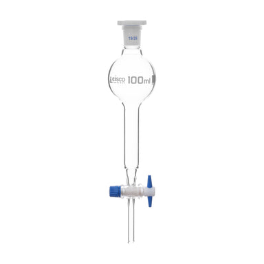 Funnel Separating - Gilson, cap. 100ml, Socket size 19/26, borosilicate glass with PTFE key stopcock - eiscoindustrial