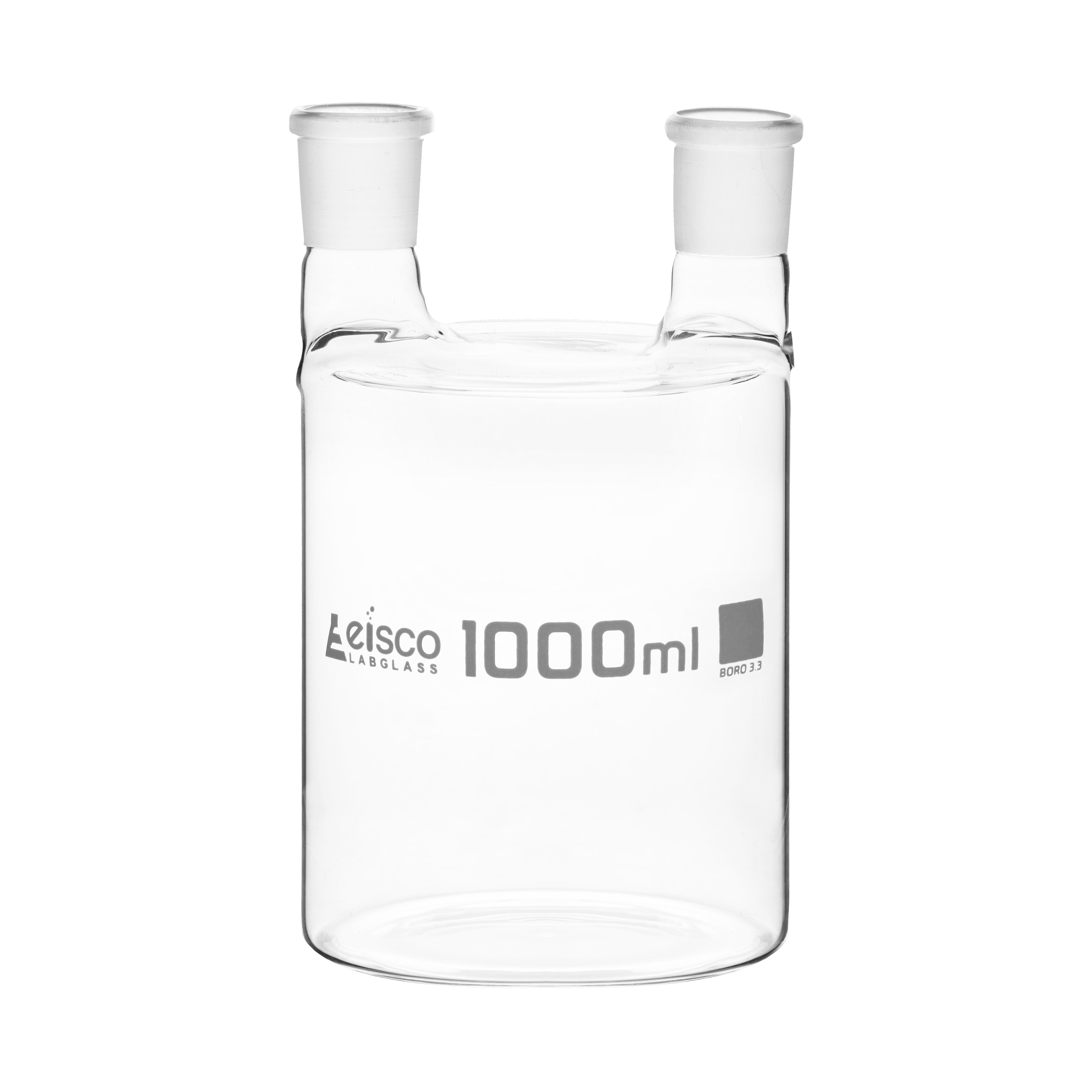 Gas wash bottle Woulff , borosilicate glass with two necks 1000 ML - eiscoindustrial