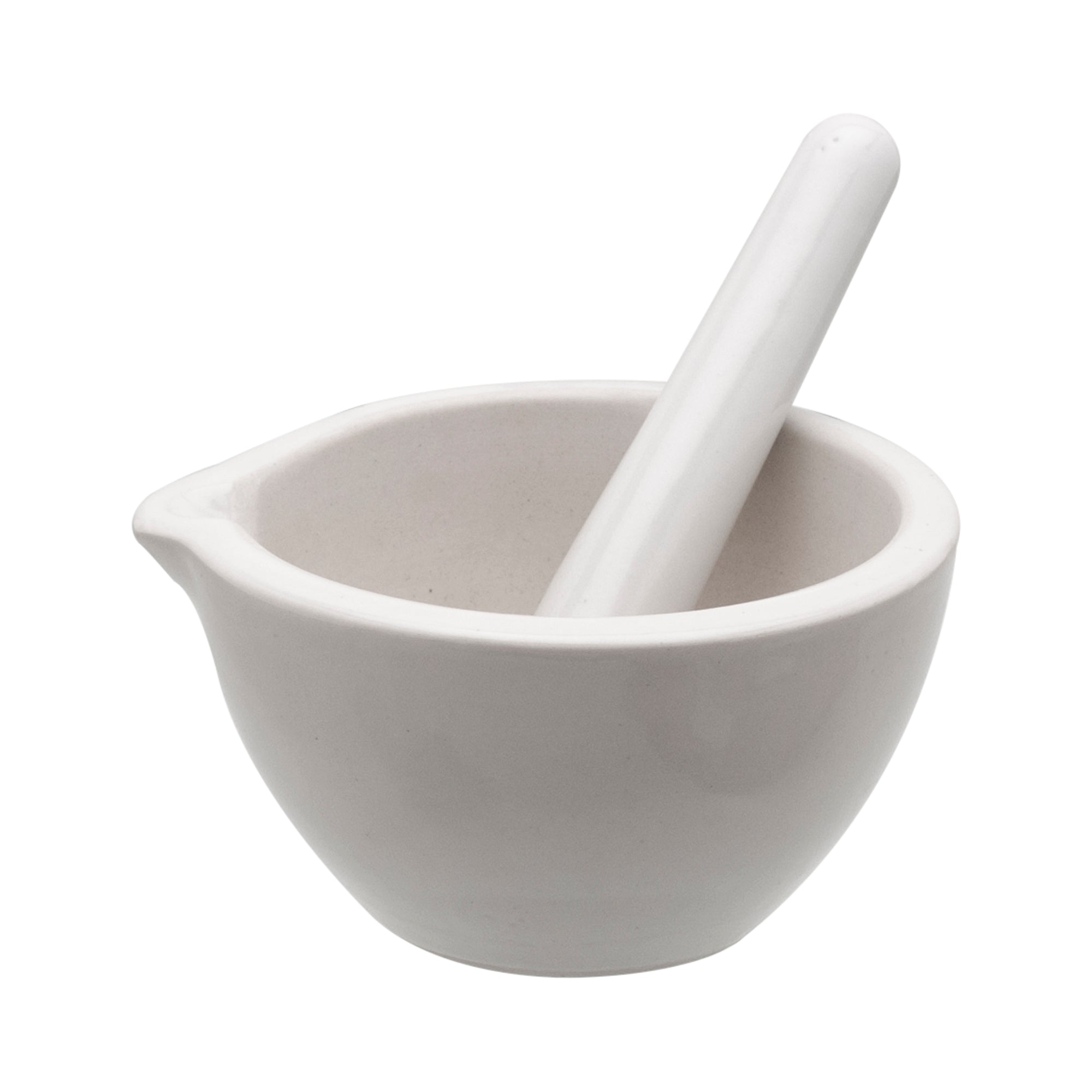 Mortar & Pestle, Porcelain, outer dia 125mm, cap. 275ml. - eiscoindustrial