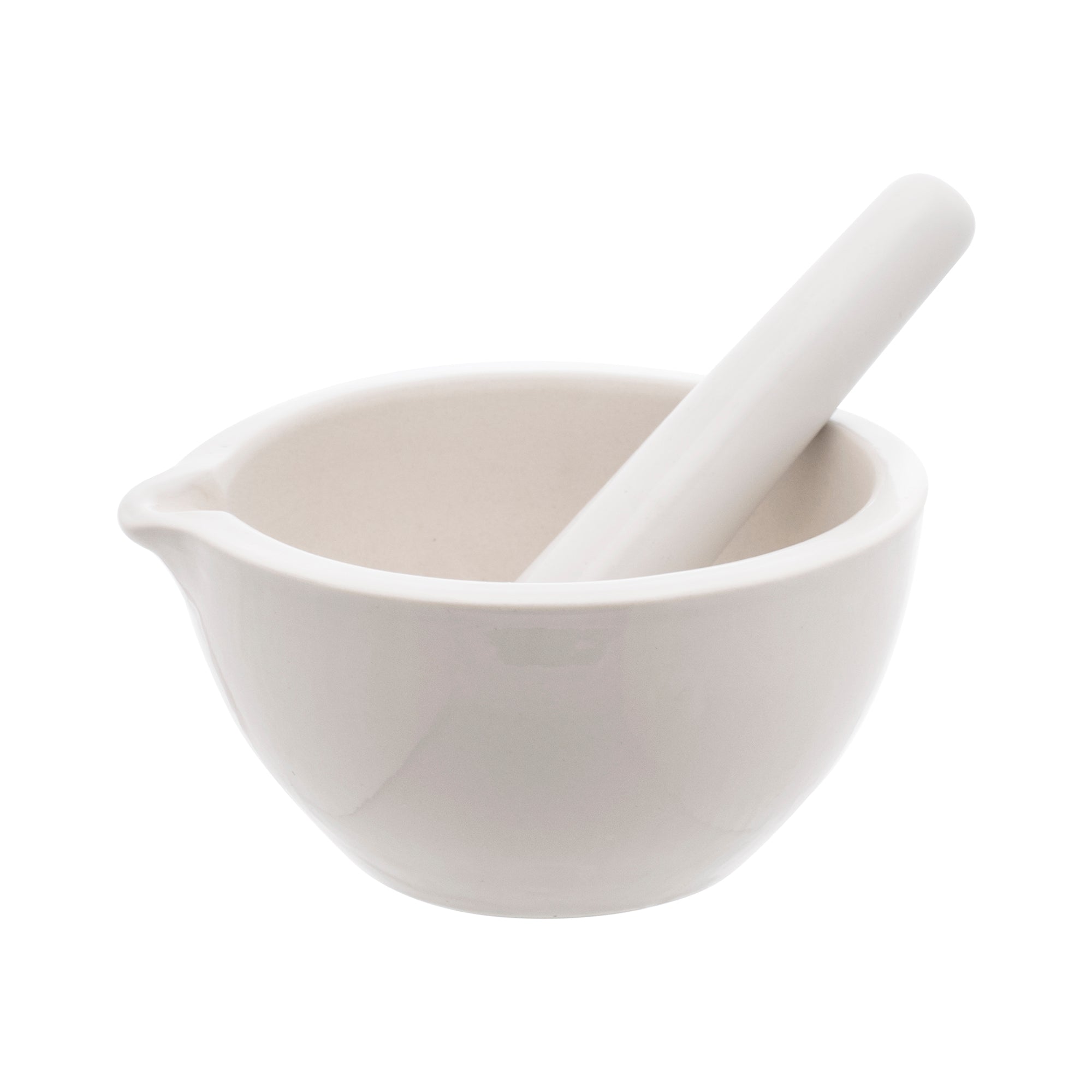 Mortar & Pestle, Porcelain, outer dia 180mm, cap. 900ml. - eiscoindustrial